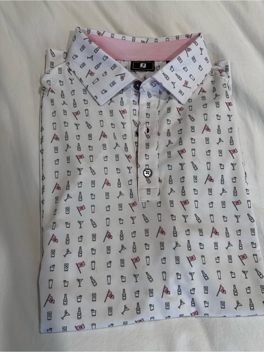 FOOTJOY MEN'S THE 19TH HOLE LISLE SELF COLLAR GOLF POLO - Hog’s Neck Golf Course